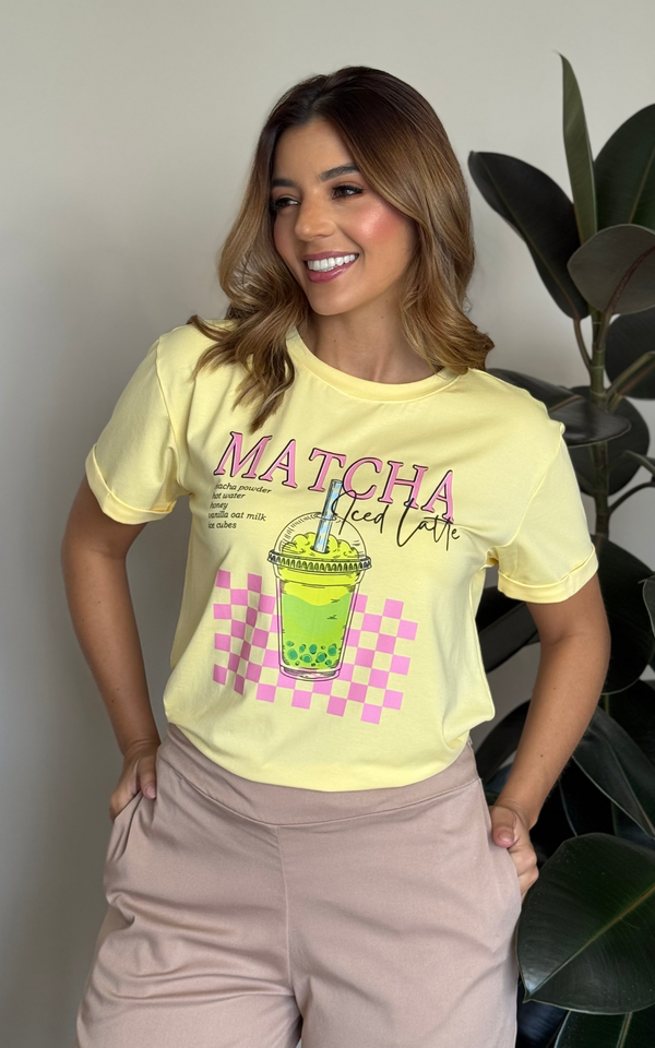 CAMISETA AMARILLA MATCHA