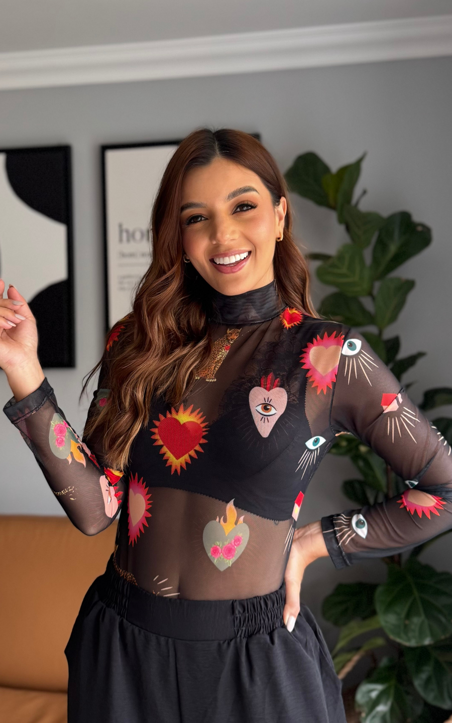 Camibuso malla estampado