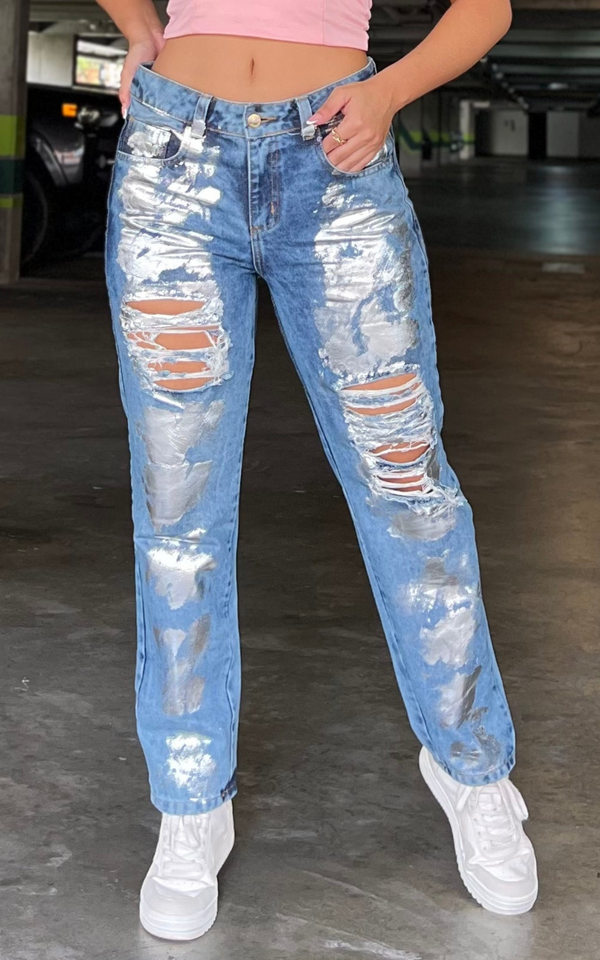 Sale: Jean boyfriend metalizado 02